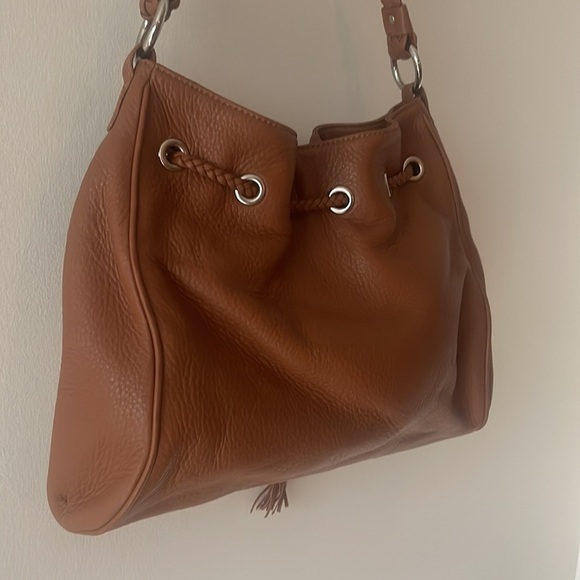 Talbots Gorgeous Tan Leather Drawstring Handbag - Picture 6 of 12
